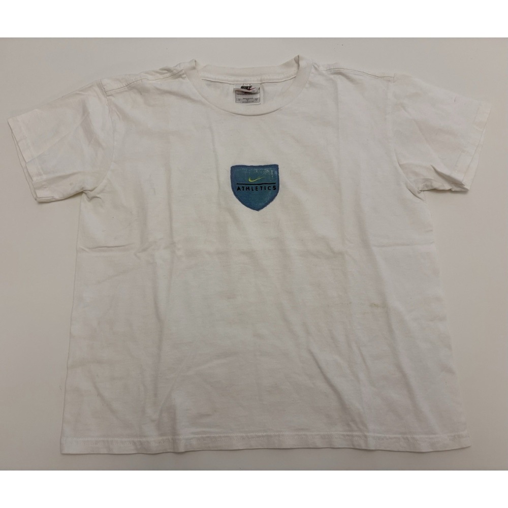 VTG Nike Athletics Women's Crop T Shirt Made In USA SZ Medium